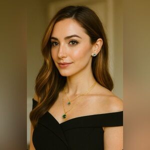 🌷🤍💎Aeropostale Gold and Teal Earring Set